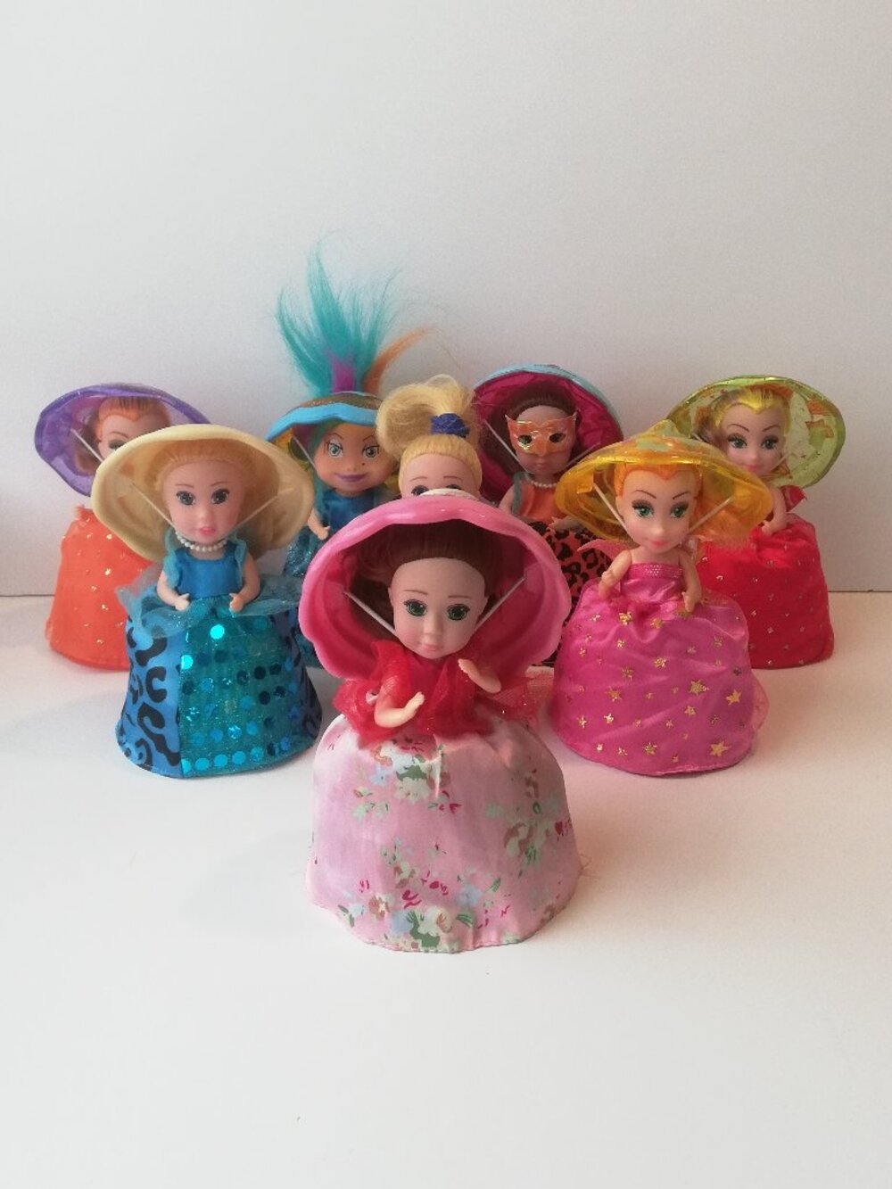 Lot of 8 Cupcake Surprise Scented Princess Dolls by Haschel Toys